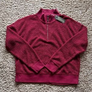 Natural Reflections Maroon Half-Zip Sweater